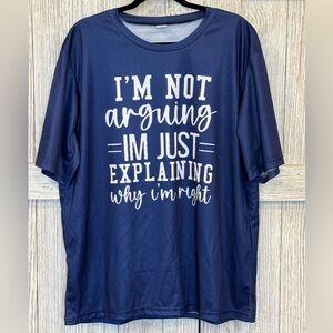 Unbranded Unisex Graphic Tee Navy Blue Color sz XL. NWOT